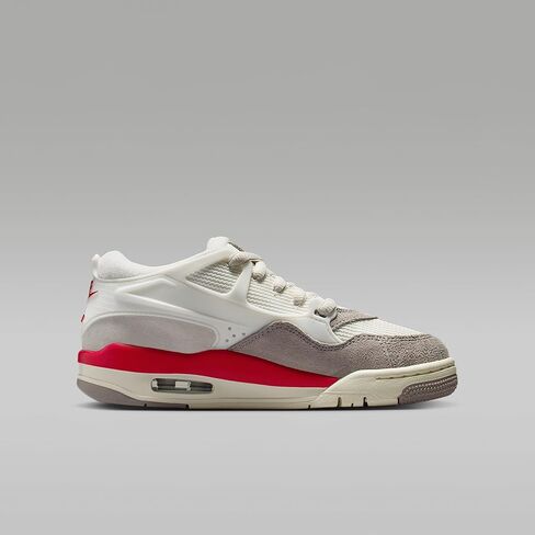 حذاء Air Jordan 4 RM للأطفال الكبار (شراع/رمادي جامعي/حليب جوز الهند/أحمر ناري) in Saudi Arabia
