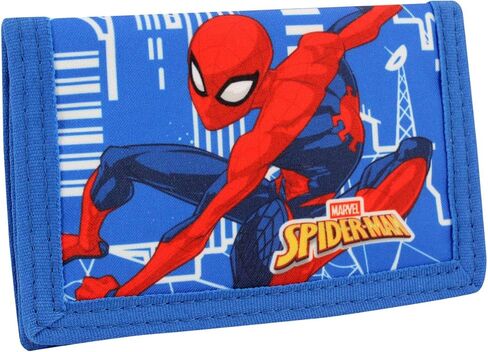 محفظة مارفل سبايدرمان للأولاد والبنات محافظ أطفال ثلاثية الطي مع جيب بسحاب للعملات المعدنية وحامل البطاقات هدايا شخصية البطل الخارق in Kuwait