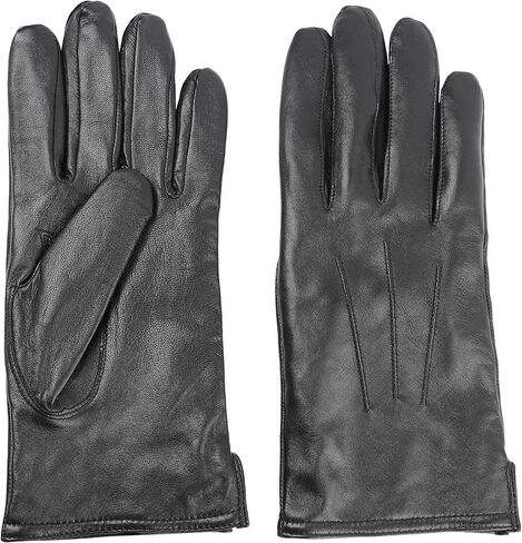 قفازات جلدية مبطنة بالكشمير من جلد الغنم الفاخر للرجال (MCA-BK-L) in Kuwait