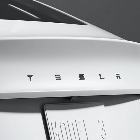 Black Emblem Cover Kit for Model 3 Highland 2024 2025 – Matte Black Knight Style Front T Logo & Rear Letters Overlay Stickers, Injection-Molded Plastic Full Cover Accessories (Matte Black) in Saudi Arabia