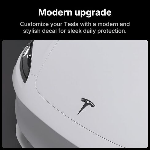Black Emblem Cover Kit for Model 3 Highland 2024 2025 – Matte Black Knight Style Front T Logo & Rear Letters Overlay Stickers, Injection-Molded Plastic Full Cover Accessories (Matte Black) in Saudi Arabia