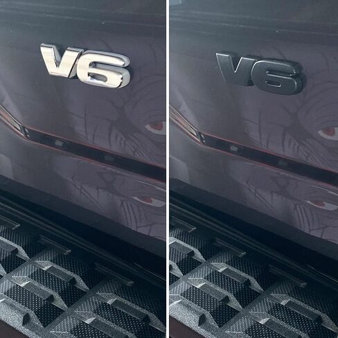 تراكب الشعار 6 قطع متوافق مع تاكوما 2024-2025 ABS شارة بلاستيكية شعارات تراكب 0411 مع لاصق قوي أسود غير لامع in Kuwait