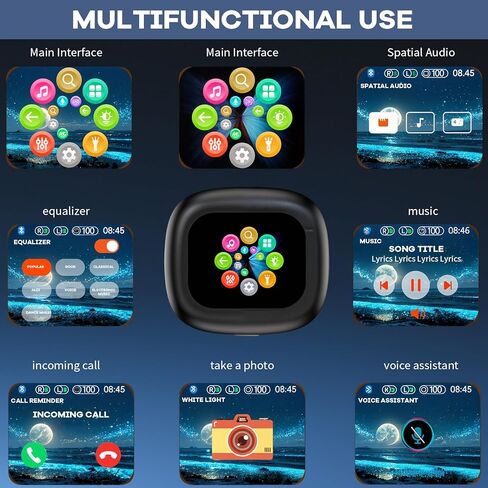 AI Translation Earbuds, 166 Language Translation Headphones, Translation Headphones with LED Screen Touch for Travel, Meetings, and Learning in Saudi Arabia