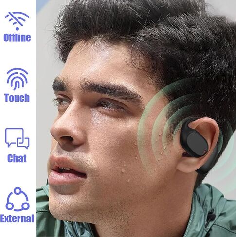 Translator Earbuds, Translation Earphones 144 Language Translating Ear Bud Real Time Translat Device Online Voice Headphones 70 Accents HiFi Stereo for Travel Business Learning Call(Black) in Saudi Arabia
