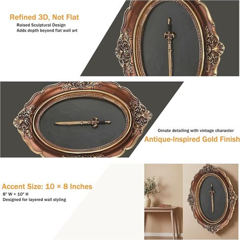 Juedawyal الباروك الجدار النحت الجدار، ديكور الجدار القوطي، الراتنج لهجة الجدار خمر، العتيقة البيضاوي ديكور الغرفة الجمالية لرواق غرفة المعيشة مدخل معرض الجدار in Kuwait