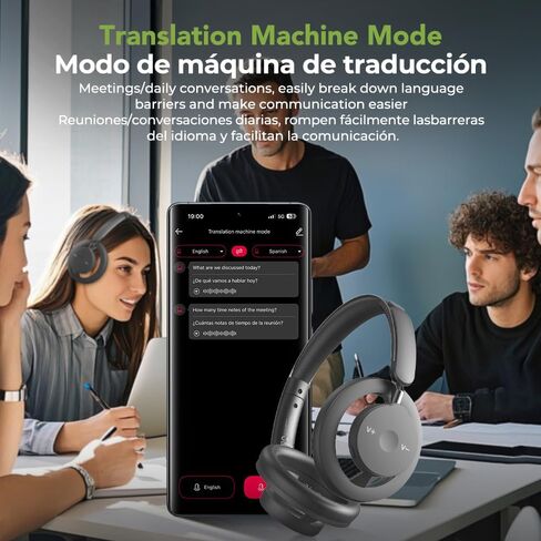 AI سماعات أذن للترجمة في الوقت الحقيقي HP06 سماعات بلوتوث لاسلكية 6.0 AI سماعات LCD تعمل باللمس تدعم 148 لغة ترجمة في الوقت الحقيقي سماعة رأس تدعم تشغيل الموسيقى والمكالمات الهاتفية in Kuwait
