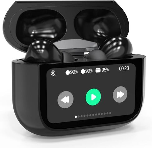 Ai Translation Earbuds Real Time 144-Language Translator Earbuds with Accent Support and 8-Language Offline Translator Device Two Way Translation Headphones for Language Learning Travel Business Black in Kuwait