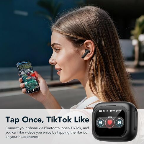 سماعات أذن للترجمة بتقنية الذكاء الاصطناعي في الوقت الحقيقي، سماعات أذن للترجمة لـ 135 لغة مع شاشة لمس LCD، سماعات رأس بلوتوث 6.0 لمترجم اللغة للسفر والأعمال والتعلم in Kuwait