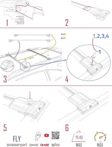 متوافق مع Jeep Grand Cherokee 2 (WJ) 1999-2004 FLY Model Cross Bar Car Top Luggage Carrier Rails Roof Racks ألومنيوم أسود 2 بار in Saudi Arabia