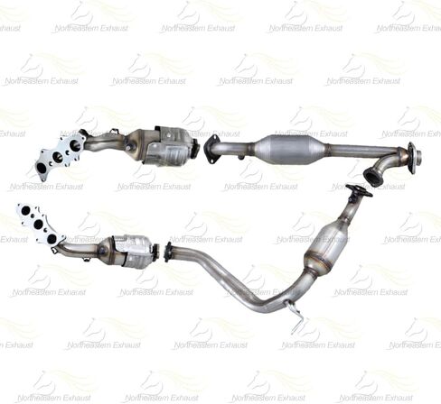 زوج العادم من مجموعة أنابيب ذيل الخمار المنوع والمحفز المتوافقة مع 2010-2012 FJ Cruiser 4.0L | معتمدة من وكالة حماية البيئة | ستانلس ستيل | العادم الشمالي الشرقي | يتضمن الحشيات ومجموعة مسامير الربيع in Saudi Arabia