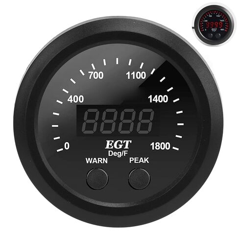 مقياس درجة حرارة الغاز من أراموكس، مقياس EGT مع شاشة LED حمراء، 0-1800 درجة فهرنهايت، مستشعر عالمي لتطبيقات السيارات in Kuwait