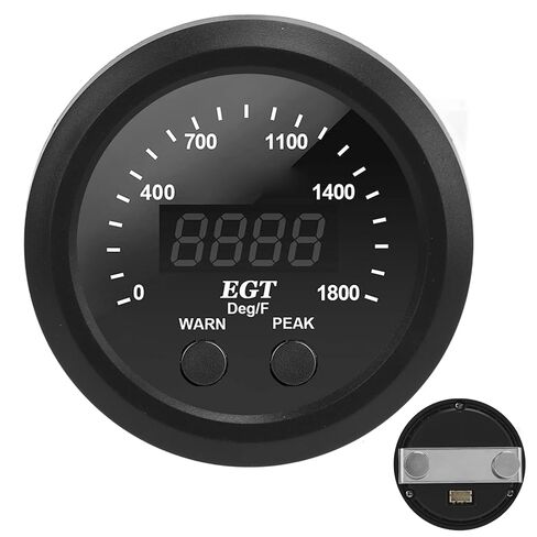 مقياس درجة حرارة الغاز من أراموكس، مقياس EGT مع شاشة LED حمراء، 0-1800 درجة فهرنهايت، مستشعر عالمي لتطبيقات السيارات in Kuwait