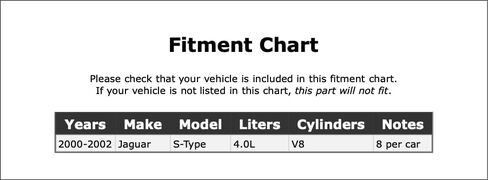 سدادة أنبوبية متوافقة مع جاكوار S-Type 4.0L V8 2002 2001 2000 P-3954250 in Saudi Arabia
