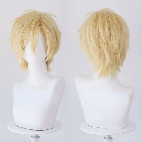 الرماد الوشق شعر مستعار تأثيري مقاومة للحرارة بيروكات صناعية لجميع القديسين زي حفلة دور اللعب + قبعة شعر مستعار in Kuwait