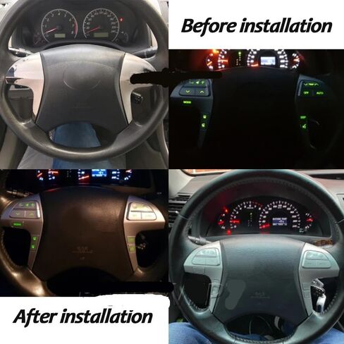 Steering Wheel Mounted Cruise Control Switch Butto Auto Steering Wheel Audio Control Button Switch/Fit for Toyota HILUX VIGO Corolla Camry Highlander INNOVA(Silver) in Saudi Arabia