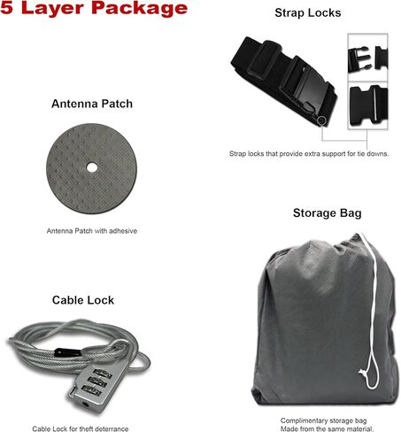 5 Layer Truck Car Cover for GMC Sierra 3500HD 1999-2019 Double Cab Long Box | All-Weather Protection: Dustproof, Windproof, UV-Resistant, Breathable & Durable in Kuwait