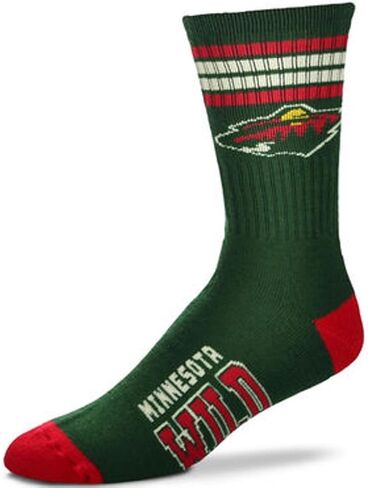 For Bare Feet NCAA TCU Horned Frogs 4 Stripe Deuce Crew Sock Team Color LARGE in Saudi Arabia