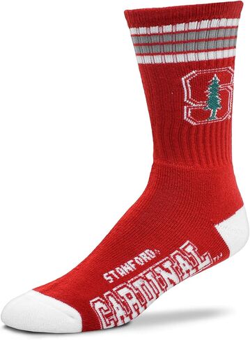 For Bare Feet NCAA TCU Horned Frogs 4 Stripe Deuce Crew Sock Team Color LARGE in Saudi Arabia