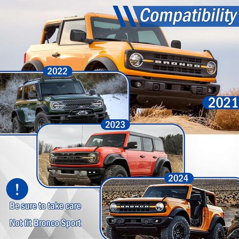 قاعدة توصيل USB للوحة القيادة متوافقة مع ملحقات Ford Bronco 2021 2022 2023 2024 تناسب محطة شحن Bronco 2/4-Door و3 منافذ مع 1USB A و2USB C (غير مناسبة Bronco Sport) in Saudi Arabia