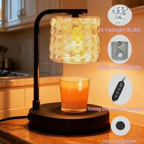 ZOOUS Candle Warmer Lamp with Timer Dimmer for Women Birthday Gift, Dimmable Candle Warmer Lamp, Gift for Women,Mothers Day Gift, Home Decor, Warmer for Jar Candles, Brightness Adjustable Lamp in Saudi Arabia