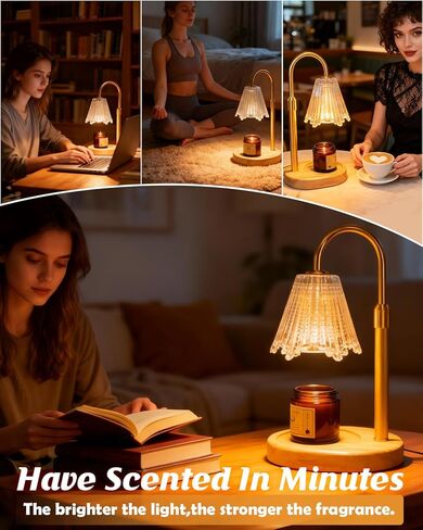 مصباح تدفئة الشموع RGB مع مؤقت، مصباح خافت قابل للتعديل لذوبان الشمع على شكل زهرة ذهبية، سخان شمع على شكل زهرة ذهبية، هدية عيد ميلاد تذوب الشمع للنساء، ديكور مكتب المنزل، متعدد الألوان RGB متضمنة 2 لمبات in Kuwait