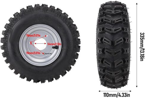Tbest 13x4.1 6 إطارات من سبائك الألومنيوم بدون أنابيب مع إطارات مطاطية مضادة للانفجار لعربة ATV Quad Off Road Go Kart Cart عجلات متينة عالية الأداء بوصة in Saudi Arabia