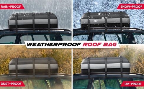 حامل بضائع مقاوم للماء على سقف السيارة - مساحة تخزين كبيرة جدًا تبلغ 30 قدمًا مكعبًا مع حصيرة مضادة للانزلاق وخطافات أبواب وأكياس تعبئة. حل سفر آمن وشديد التحمل للرحلات العائلية والتخييم والعطلات in Kuwait