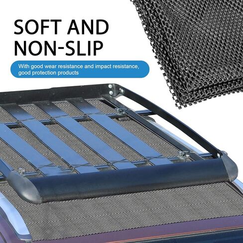 1 PC Roof Cargo Mat, Anti-slip Rooftop Cargo Protective Mat, 39.37" x 47.24" Foldable Roof Rack Accessories, Universal for Most Cars, SUVs, Trucks (Black) in Saudi Arabia