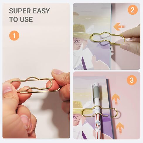 حاملات أقلام بمشبك ورق معدني لأجهزة الكمبيوتر المحمول والمجلات - مشابك أقلام ذهبية وفضية وذهبية وردية للمكتب والمعلمين والمهنيين، مجموعة مشابك حامل أقلام متينة من الفولاذ المقاوم للصدأ (6 قطع) in Kuwait