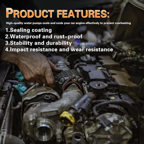 Water Pump Thermostat Kit Compatible with E-150 E-250 E-350 E-450 F-150 F-250 F-350 Expedition Explorer Econoline Lobo &Aviator & Mountaineer 4.6L 5.4L V8 Replace # AW4130 83916340 in Kuwait