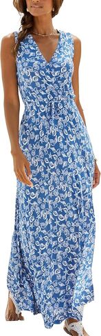 LASCANA Women's Sleeveless V-Neck Maxi Dress in Saudi Arabia