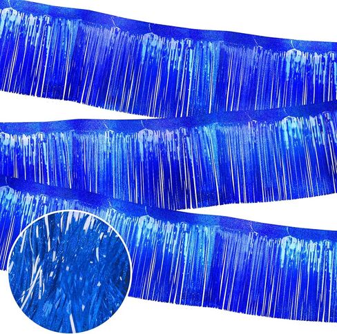 3 Pack 10 Feet Black Gold Tinsel Garland,Ideal Parade Float Decorations for Trailer,Foil Fringe Garland for Graduation,Carnival,Birthday,Party Decor,Indoor,Outdoor,Mall Stage,Decoration in Saudi Arabia