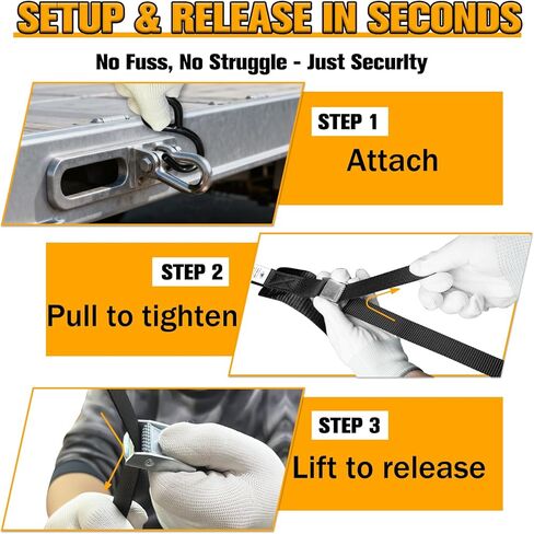 Motorcycle Tie-Down Straps with Cam Buckle, 1" x 10' | 1200 lbs Break Strenght for Dirt Bike ATV Truck Trailer(4-Pack) in Saudi Arabia