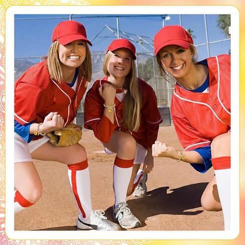 Sureio 12 Pcs Softball Bracelets Gift Bow Stretch Bracelets Charm Bracelet with Inspirational Gift Card for Women Sport(Softball) in Saudi Arabia