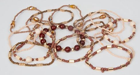 SPUNKYsoul Beaded Stretch Bracelet Set – Multi-Piece Stackable Fashion Bracelet Collection, Elastic Fit, Minimalist Boho Jewelry for Everyday Wear in Saudi Arabia