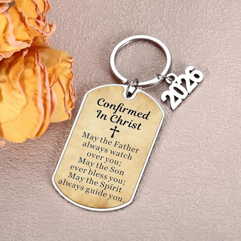 Confirmation Gifts Keychain for Teen Boys, Confirmation Gifts for Teenage Boys, Christian Gift for Men Son Daughter, Religious Reminders Keychain for Teen Girls, Catholic Bible Verse Baptism Favors in Saudi Arabia