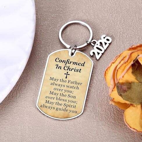 Confirmation Gifts Keychain for Teen Boys, Confirmation Gifts for Teenage Boys, Christian Gift for Men Son Daughter, Religious Reminders Keychain for Teen Girls, Catholic Bible Verse Baptism Favors in Saudi Arabia