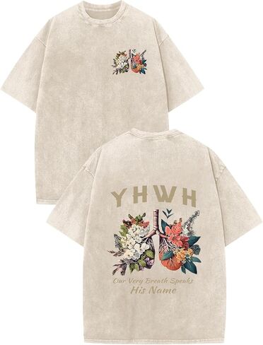 Christian Jesus Shirts for Men Faith God YHWH Shirt Bible Verse Religious Tshirts Oversized Graphic Vintage T-Shirts in Kuwait