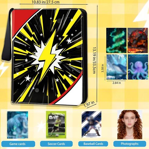 مجلد بطاقات التداول، مجلد بطاقات بأربعة جيوب، حامل ألبوم بطاقات التداول بسعة كبيرة 400 جيب، مجلد مجموعة بطاقات بنمط ثلاثي الأبعاد لـ TCG، الرياضة، بطاقات التداول، بطاقات الألعاب in Kuwait