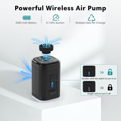 حقائب سفر مع مضخة لاسلكية، حقائب سفر مضغوطة مقاومة للماء IP67 وقابلة لإعادة الاستخدام، مصنوعة من النايلون ومادة TPU المتينة، حقائب ملابس موفرة للمساحة لحقيبة السفر والأمتعة وحقيبة الظهر والحمل (قطعتان + مضخة) in Saudi Arabia