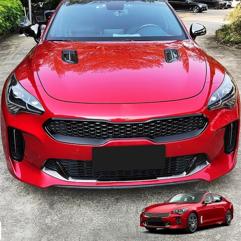 YOUTOOCAR Grille Cover Trim Compatible with Kia Stinger 2018-2023 Accessories (Carbon Fiber Pattern, Center Grille Cover) in Saudi Arabia