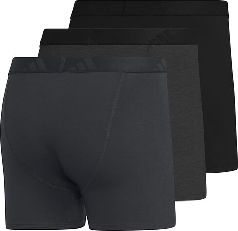adidas Mens Luxe Underwear (3-Pack) Boxer Briefs or Trunks, Premium Ultra Soft Comfort in Saudi Arabia