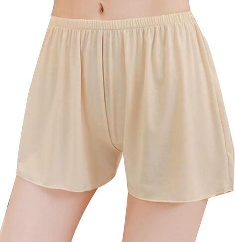 سراويل نسائية من الساتان سراويل مكشكشة لباس داخلي فرنسي كلسون زلة تحت الفساتين سراويل قصيرة نصف زلة تنورة منقسمة in Kuwait