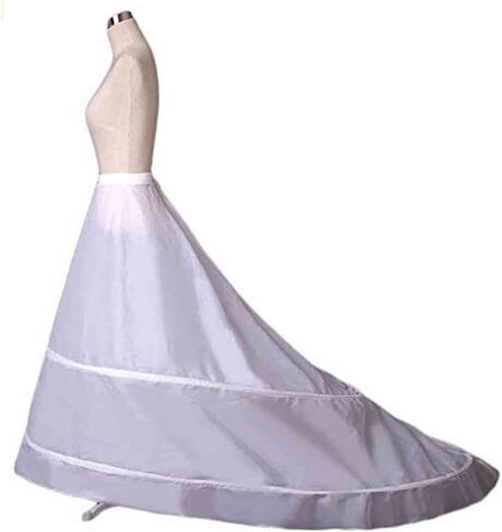 تنورة WOWBRIDAL للسيدات بيضاء بطول 2 أطواق بطول الأرض لحفلات الزفاف كرينولين تنورة تحتية حورية البحر زلات in Kuwait