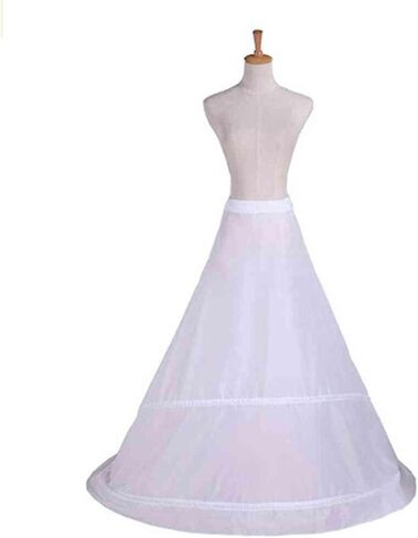 تنورة WOWBRIDAL للسيدات بيضاء بطول 2 أطواق بطول الأرض لحفلات الزفاف كرينولين تنورة تحتية حورية البحر زلات in Kuwait