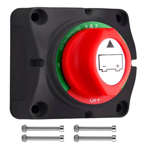 Battery Disconnect Switch with Digital Voltage Display,250A 5-60V DC Master Battery Isolator Cut Off Switches LED Readout,for RV Boat Marine Truck Camper Caravan Vehicle Battery Bank in Saudi Arabia