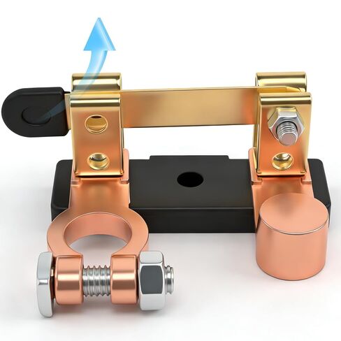 Top Post Knife Blade Master Switch 12v 24v Battery Disconnect Cut Off for Auto Car Rv Marine Boat Truck, Negative Vertical Mount, Kill Switch for Vehicle Safety in Kuwait