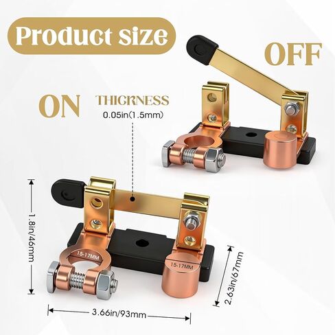 Top Post Knife Blade Master Switch 12v 24v Battery Disconnect Cut Off for Auto Car Rv Marine Boat Truck, Negative Vertical Mount, Kill Switch for Vehicle Safety in Kuwait