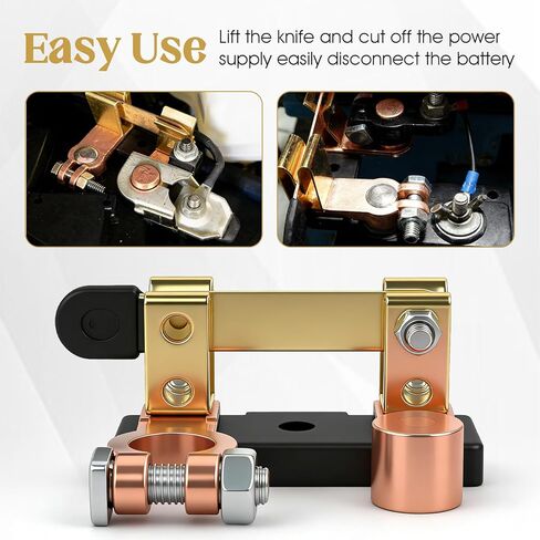 Top Post Knife Blade Master Switch 12v 24v Battery Disconnect Cut Off for Auto Car Rv Marine Boat Truck, Negative Vertical Mount, Kill Switch for Vehicle Safety in Kuwait