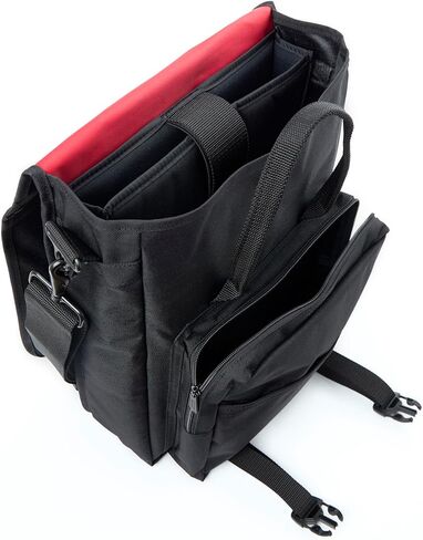 Manhattan Portage Commuter Laptop Bag 3-Way Carry Professional Messenger Backpack with 17" Padded Laptop Sleeve Dual Buckle Flap & Luggage Strap Hybrid Work & College Travel Bag in Saudi Arabia